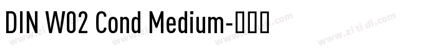 DIN W02 Cond Medium字体转换